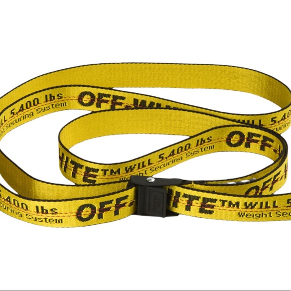 Off-White Accessories - Off white mini industrial belt yellow black